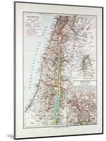 Map of Israel Jerusalem the Southern Part of Syria Lebanon the Western Part of Jordan 1899-null-Mounted Giclee Print