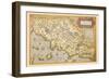 Map of Italian Coast above Rome-Abraham Ortelius-Framed Art Print