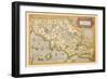 Map of Italian Coast above Rome-Abraham Ortelius-Framed Art Print