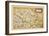 Map of Italian Coast above Rome-Abraham Ortelius-Framed Art Print