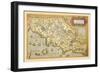 Map of Italian Coast above Rome-Abraham Ortelius-Framed Art Print