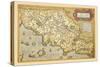 Map of Italian Coast above Rome-Abraham Ortelius-Stretched Canvas
