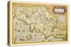 Map of Italian Coast above Rome-Abraham Ortelius-Stretched Canvas