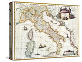 Map Of Italy, 1631-Johannes Blaeu-Stretched Canvas