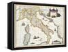 Map Of Italy, 1631-Johannes Blaeu-Framed Stretched Canvas