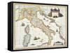 Map Of Italy, 1631-Johannes Blaeu-Framed Stretched Canvas