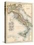 Map of Italy, 1870s-null-Stretched Canvas