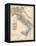 Map of Italy, 1870s-null-Framed Stretched Canvas