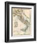 Map of Italy, 1870s-null-Framed Giclee Print