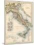 Map of Italy, 1870s-null-Mounted Giclee Print