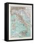 Map of Italy 1899-null-Framed Stretched Canvas