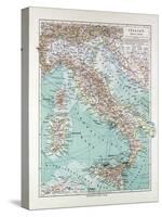 Map of Italy 1899-null-Stretched Canvas