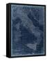 Map of Italy Blueprint-Vision Studio-Framed Stretched Canvas