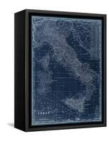 Map of Italy Blueprint-Vision Studio-Framed Stretched Canvas