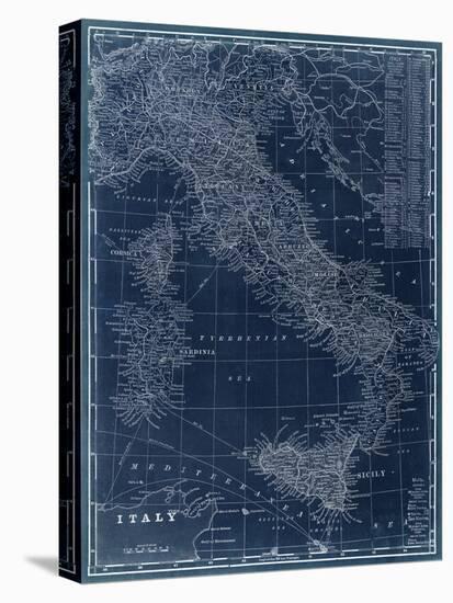 Map of Italy Blueprint-Vision Studio-Stretched Canvas