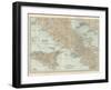 Map of Italy. Central and Southern Part. Insets of Sicily (Sicilia) and Naples (Napoli)-Encyclopaedia Britannica-Framed Art Print