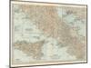 Map of Italy. Central and Southern Part. Insets of Sicily (Sicilia) and Naples (Napoli)-Encyclopaedia Britannica-Mounted Art Print