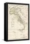 Map of Italy, During the Time of Caesar Augustus to Emperor Constantine-null-Framed Stretched Canvas