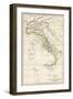 Map of Italy, During the Time of Caesar Augustus to Emperor Constantine-null-Framed Giclee Print