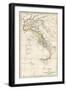 Map of Italy, During the Time of Caesar Augustus to Emperor Constantine-null-Framed Giclee Print