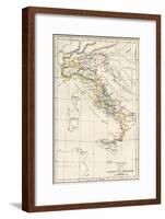 Map of Italy, During the Time of Caesar Augustus to Emperor Constantine-null-Framed Giclee Print