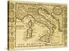 Map Of Italy Framed By Territorial Crests. May Be Dated To The Beginning Of Xviii Sec-marzolino-Stretched Canvas