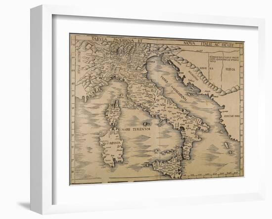 Map of Italy, from Geographiae Opus Novissima-null-Framed Giclee Print