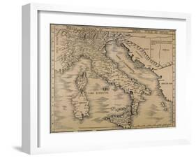 Map of Italy, from Geographiae Opus Novissima-null-Framed Giclee Print