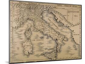 Map of Italy, from Geographiae Opus Novissima-null-Mounted Giclee Print