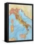 Map of Italy Illustrates Territorial Subdivisions at Outbreak of Social War, 91 BC-null-Framed Stretched Canvas