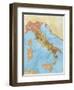 Map of Italy Illustrates Territorial Subdivisions at Outbreak of Social War, 91 BC-null-Framed Giclee Print