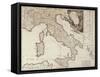 Map of Italy in 1743-null-Framed Stretched Canvas