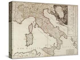 Map of Italy in 1743-null-Stretched Canvas