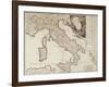 Map of Italy in 1743-null-Framed Giclee Print