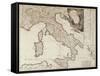 Map of Italy in 1743-null-Framed Stretched Canvas