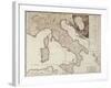 Map of Italy in 1743-null-Framed Giclee Print