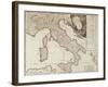 Map of Italy in 1743-null-Framed Giclee Print