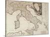 Map of Italy in 1743-null-Stretched Canvas