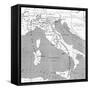 Map of Italy in 1815, from 'Europe in the Nineteenth Century: an Outline History, Published in 1916-null-Framed Stretched Canvas