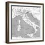 Map of Italy in 1815, from 'Europe in the Nineteenth Century: an Outline History, Published in 1916-null-Framed Giclee Print