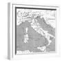 Map of Italy in 1815, from 'Europe in the Nineteenth Century: an Outline History, Published in 1916-null-Framed Giclee Print