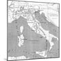 Map of Italy in 1815, from 'Europe in the Nineteenth Century: an Outline History, Published in 1916-null-Mounted Giclee Print