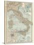 Map of Italy. Insets of Rome (Roma) and Vicinity, and Venice (Venezia) and Vicinity-Encyclopaedia Britannica-Stretched Canvas