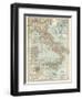 Map of Italy. Insets of Rome (Roma) and Vicinity, and Venice (Venezia) and Vicinity-Encyclopaedia Britannica-Framed Art Print