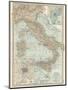 Map of Italy. Insets of Rome (Roma) and Vicinity, and Venice (Venezia) and Vicinity-Encyclopaedia Britannica-Mounted Art Print