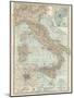 Map of Italy. Insets of Rome (Roma) and Vicinity, and Venice (Venezia) and Vicinity-Encyclopaedia Britannica-Mounted Art Print