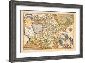 Map of Italy near Florence-Abraham Ortelius-Framed Art Print