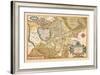 Map of Italy near Florence-Abraham Ortelius-Framed Art Print