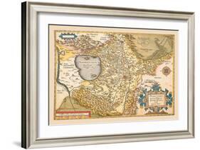 Map of Italy near Florence-Abraham Ortelius-Framed Art Print