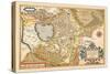 Map of Italy near Florence-Abraham Ortelius-Stretched Canvas